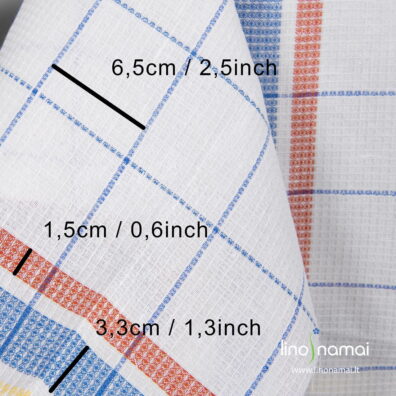 „Vaflinis“ lino-medvilnės audinys virtuvės rankšluosčiams siūti