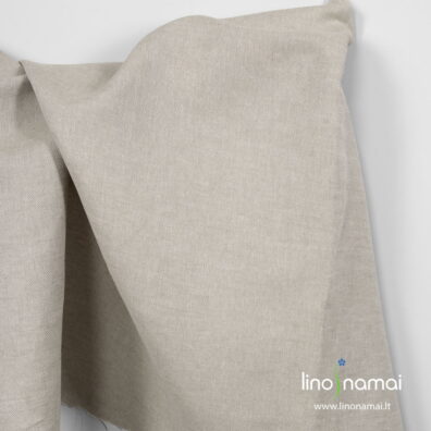 Lino-medvilnės audinys rusvas