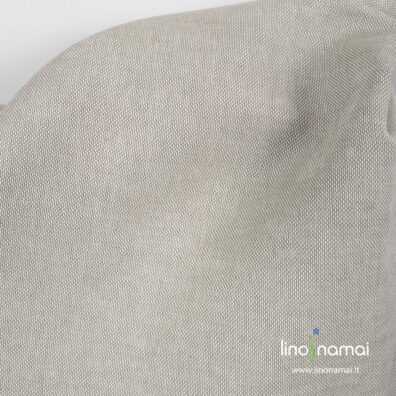 Lino-medvilnės audinys iš rusvų ir baltų verpalų