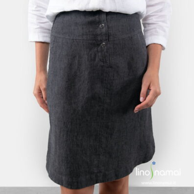 Lininis juodas sijonas