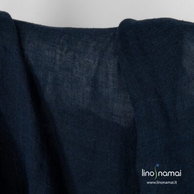 Švelnus minkštas permatomas juodas lininis audinys šalikams, užuolaidoms