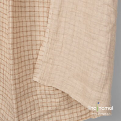 Kita lininio audinio pusė vienspalvė rusva