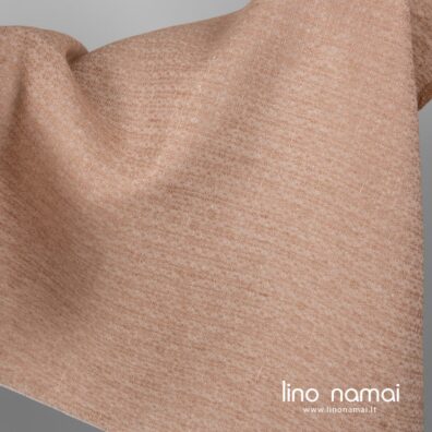 Lininis audinys šviesiai rudas, su snaigėmis