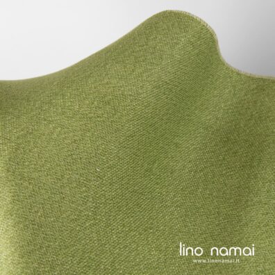 Lininis tvirtas, tankus audinys šviesiai žalias