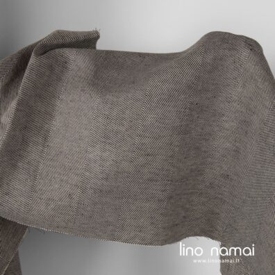 Puslininis audinys tamsiai pilkai raštuotas