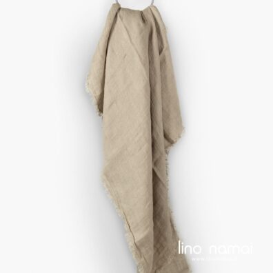 Lininė skara rusva raštuota