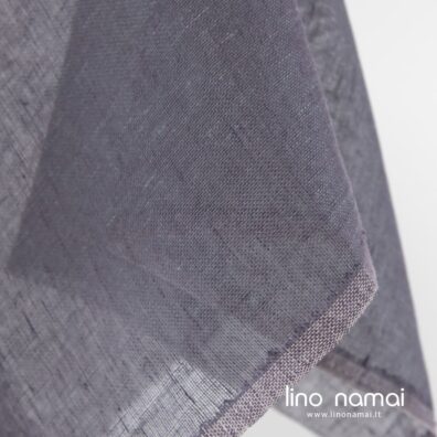 Lino audinys permatomas violetinis