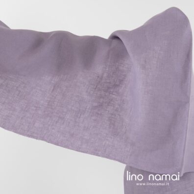 Šviesiai violetinis lininis audinys