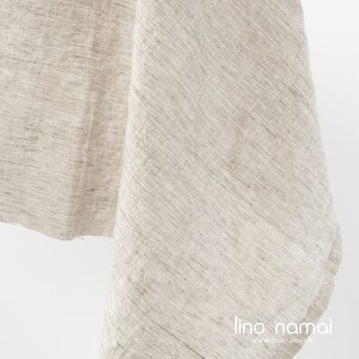 275cm pločio lino-medvilnės audinys rusvas melanžinis