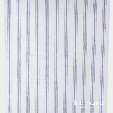 Lininis rankšluostinis audinys mėlynomis juostelėmis