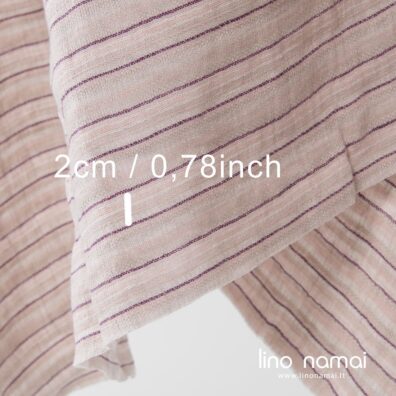 Minkštas, švelnus, specialiai skalbtas dryžuotas lino audinys