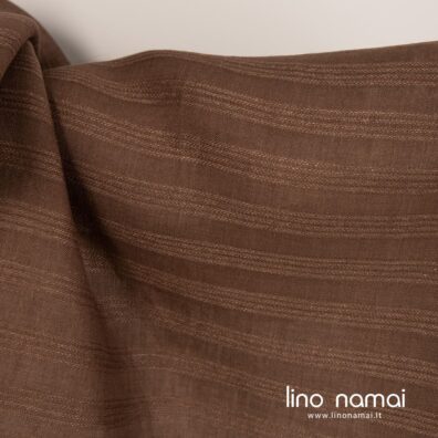 Rudas raštuotas lino audinys