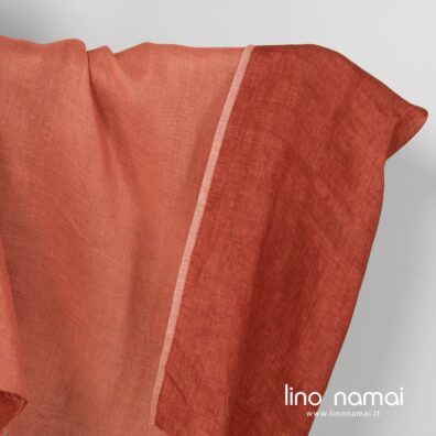 Lininis audinys raudonas dvipusis