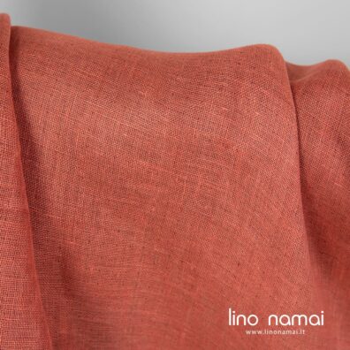 Dvipusis, dvisluoksnis raudonas lino audinys