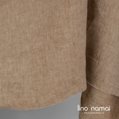 Rudas melanžinis lininis audinys 280cm pločio