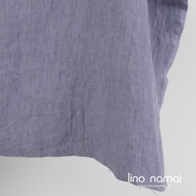 Sunkus, tvirtas, tankus violetinis lininis audinys drabužiams, namų tekstilei