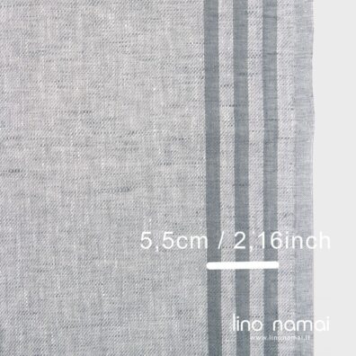 50cm pločio lininis rankšluostinis audinys pilkas