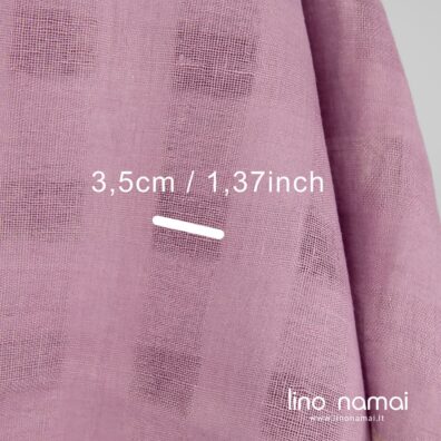 Šviesiai violetinis permatomas lininis audinys šalikams, užuolaidoms