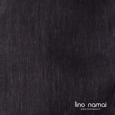 Tamsiai violetinis permatomas lino audinys