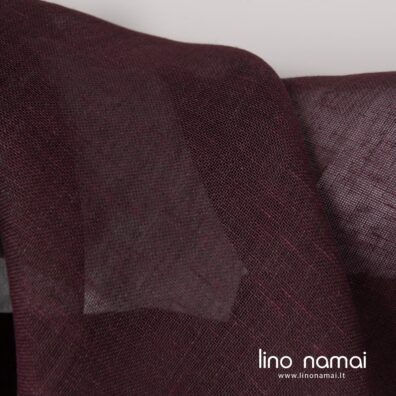 Melanžinis rudai raudonas retas lino audinys