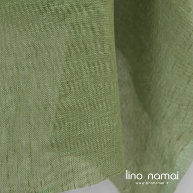 Žalias lengvas retas lino audinys