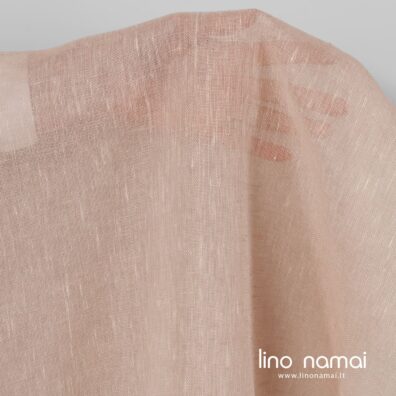 Lininis audinys iš šviesios kreminės spalvos ir šviesiai rudų verpalų