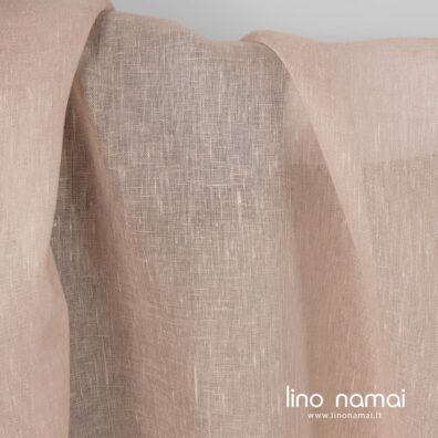 Šviesiai rudas lino audinys