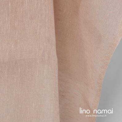 Šviesiai rudas lino audinys užuolaidoms, šalikams, skaroms