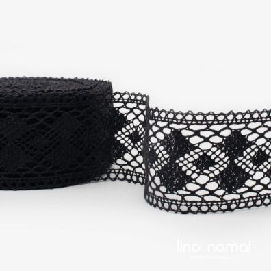 Lininis nėrinys juodas Nr. 70