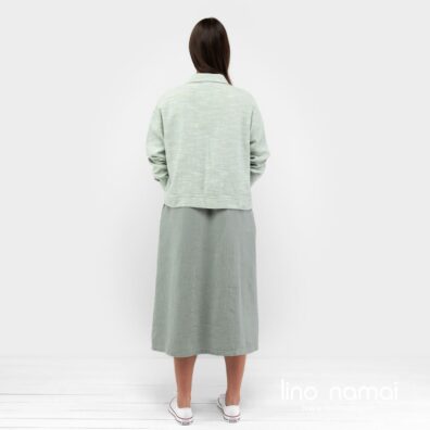 Puslininis švarkas žalias, nugaros pusė