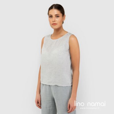 Lininė šviesiai pilka palaidinė