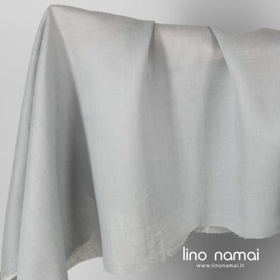 Lininis audinys pilkas raštuotas