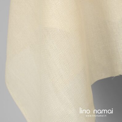 Permatomas, retas gelsvos spalvos lino audinys