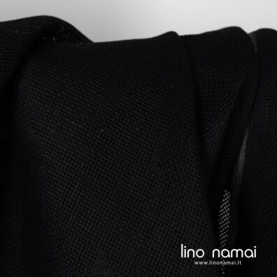 Lininis audinys juodas ažūrinis siuvinėjimui kryželiu