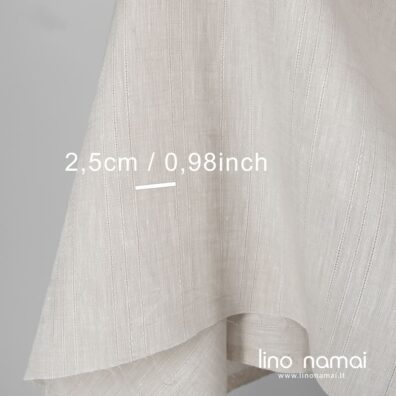 Lininis audinys gelsvai rusvas drabužiams, namų tekstilei