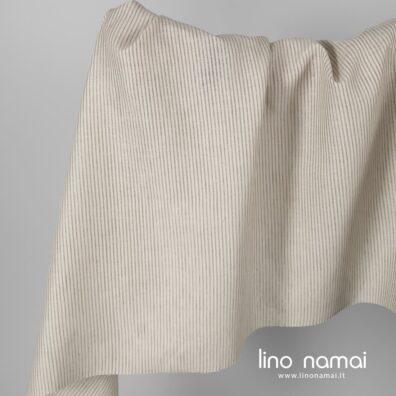 Lininis audinys rusvas dryžuotas