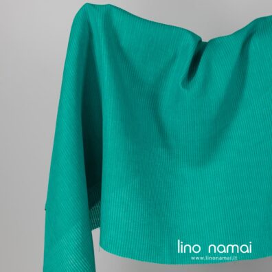 Lininis audinys žalias dryžuotas