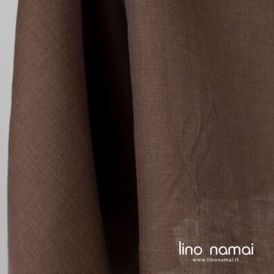 Lininis audinys žaliai violetinis drabužiams, namų tekstilei