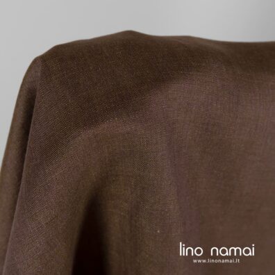 Melanžinis lino audinys žaliai violetinis