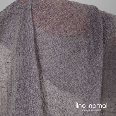 Lino - vilnos audinys violetinis, skalbtas, šalikams, skaroms