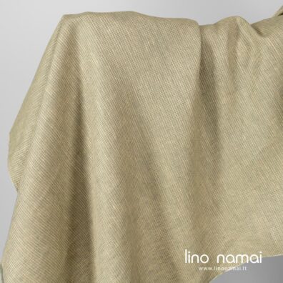 Lininis audinys pilkai gelsvas „vaflinis“