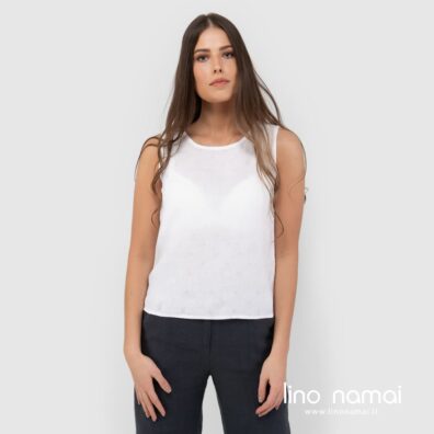 Lininė ryškiai balta palaidinė