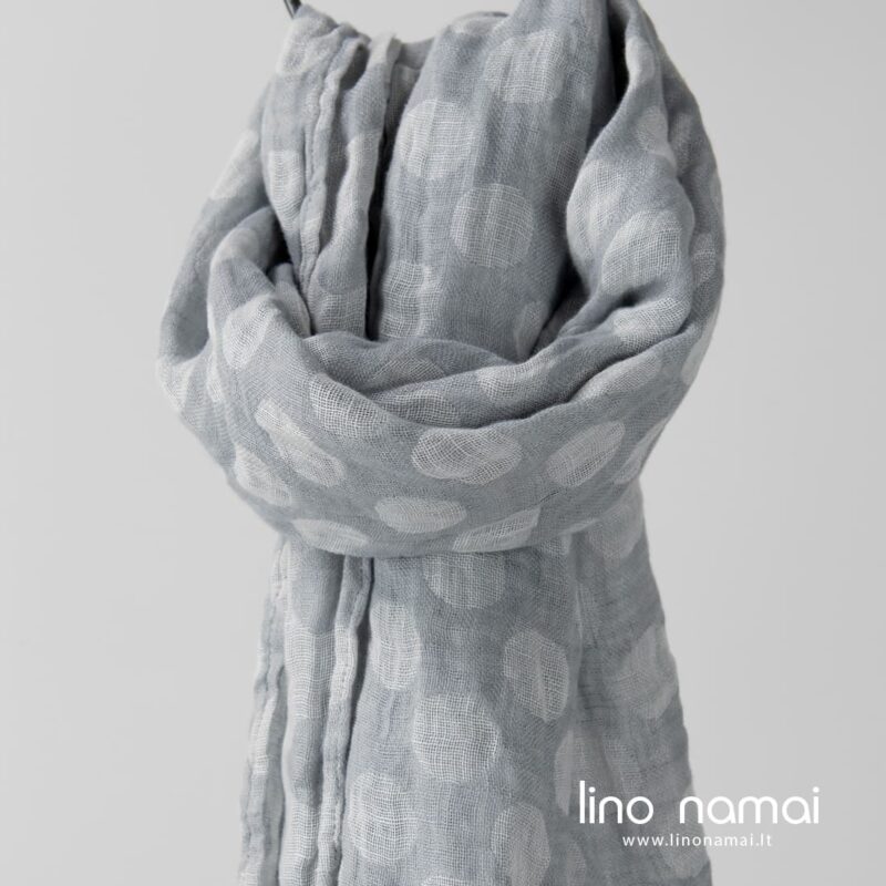 Lininis pilkas &scaron;alikas su burbuliukais