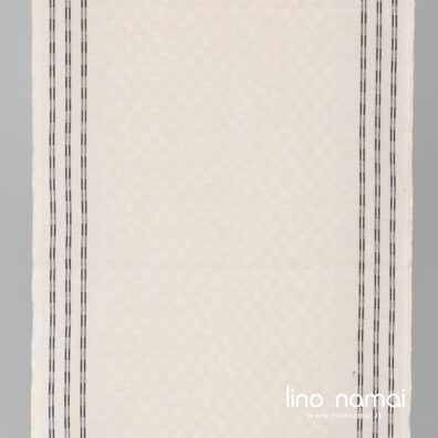 Puslininis rankšluostinis audinys baltas languotas