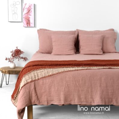 ROSA šviesiai ruda lininė patalynė