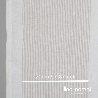 Lininis audinys rankšluostinis su juostelėmis iš natūralios spalvos verpalų