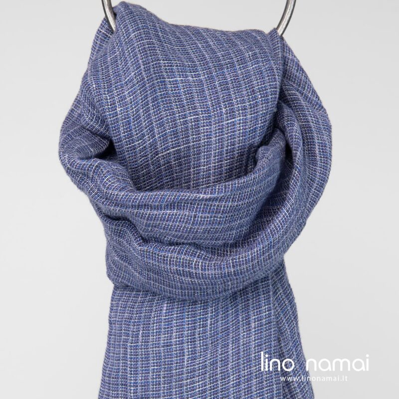 Lininis violetinis &scaron;alikas smulkiais langeliais