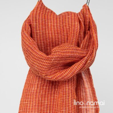 Lininis oranžinis šalikas