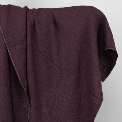 Minkštas švelnus specialiai skalbtas lino audinys violetinis