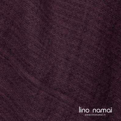 Lininis audinys raštuotas violetinis plautas